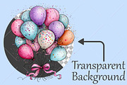 Watercolor Birthday Clipart Bundle, a Seasonal Illustration by Canvas Craft (Thumbnail 2 of 10)