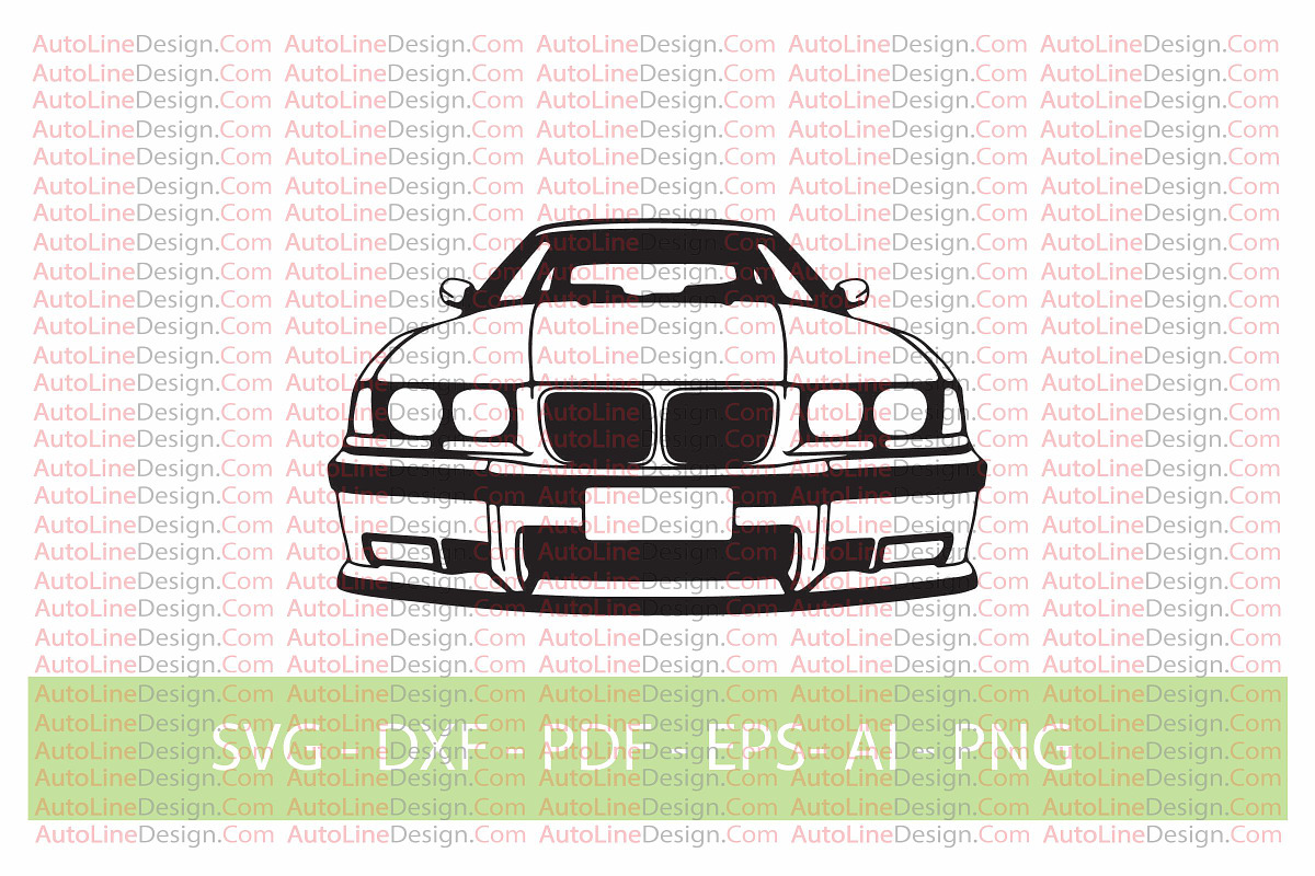 M3 E36 Drift Car Vector, a Transportation Illustration by AutoLineDesign