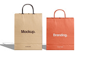Kraft Paper Shopping Bag Mockup, a Packaging Mockup by Ram Studio LLC (Thumbnail 5 of 16)