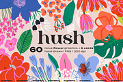 Flower Market Naive Abstract Blooms, a Decorative Illustration by likorbut (Thumbnail 1 of 12)