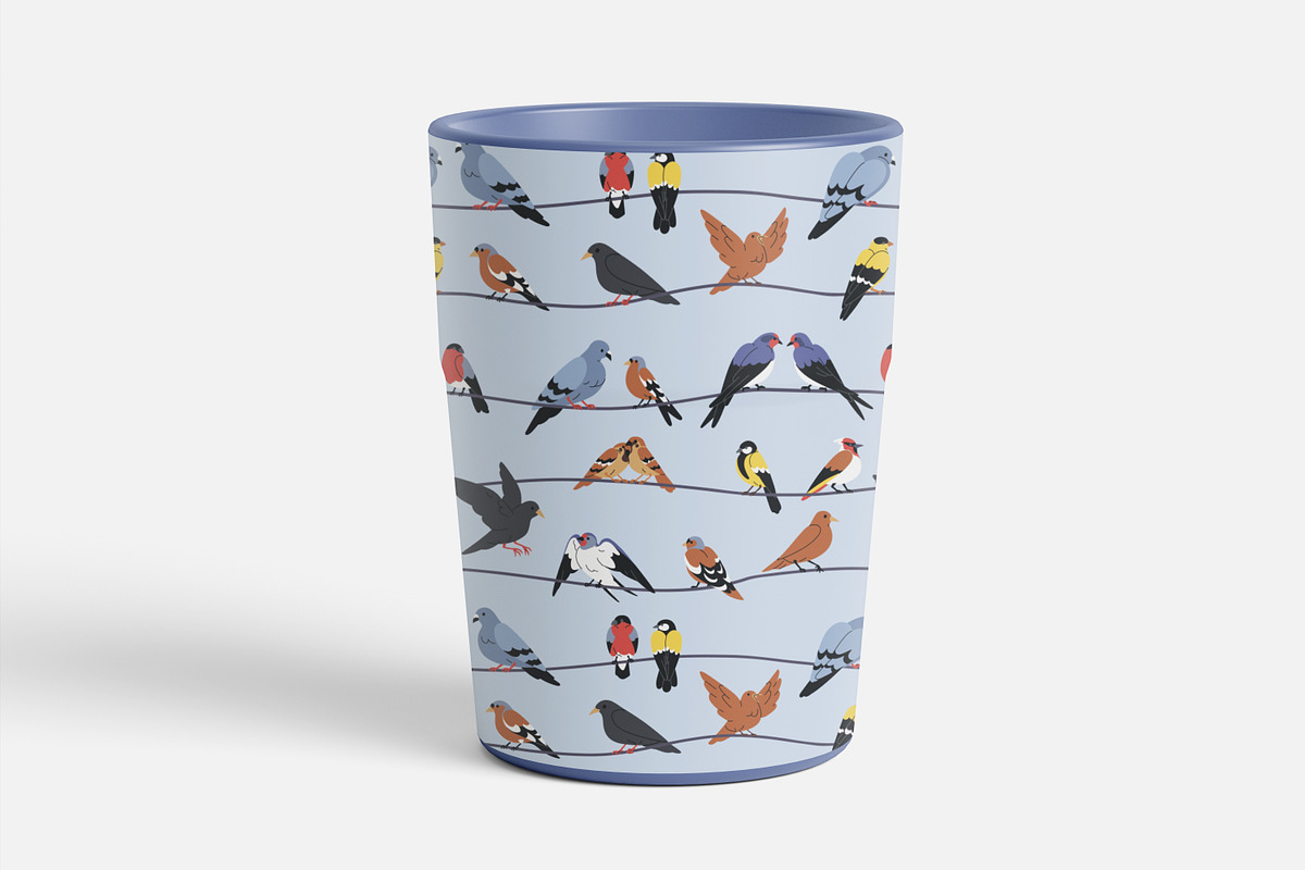 Birds sit on wires seamless patterns, a Pattern Graphic by Good Studio (Photo 4 of 7)