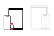 Apple Responsive Flat Vector Mockups, an iPhone Mockup by Alex_Yanko (Thumbnail 5 of 6)