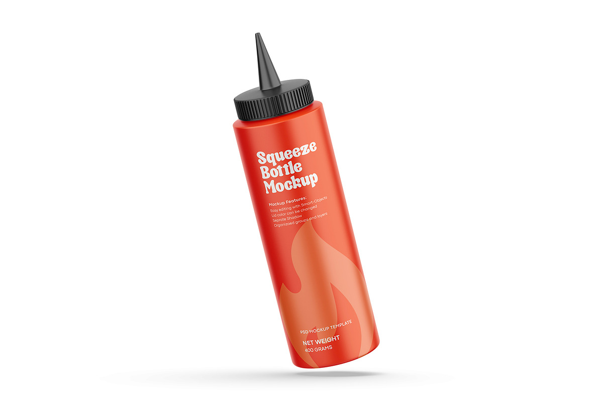Plastic Squeeze Bottle Mockup, a Packaging Mockup by Dev.Rawat21 (Photo 2 of 7)