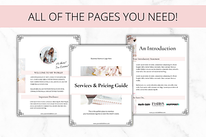 Service & Pricing Guide Canva Blush