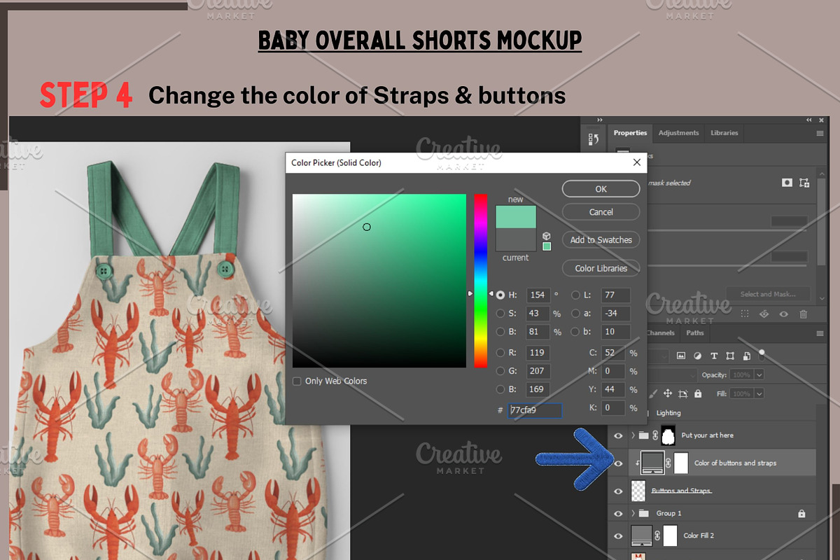 Baby Overall Shorts Mockup, a Shirt Mockup by Nora Gad (Photo 5 of 16)