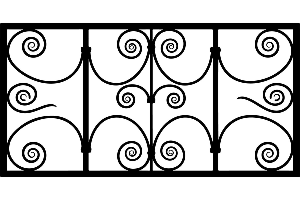 Luxury Iron Scroll Gate Railing, an Object Graphic by Designer_Momina (Photo 7 of 17)