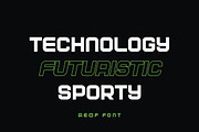 Geof – Futuristic Tech Display Font, a Sans Serif Font by Typebae (Thumbnail 3 of 8)
