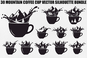 Mountain Coffee Cup Design Bundle
