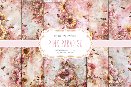 Pink Paradise, a Background Graphic by Curve Design
