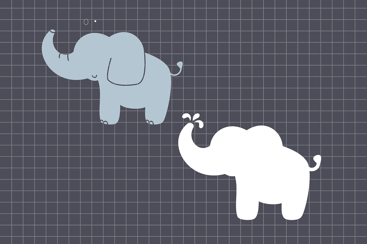 Baby elephant clip art, an Animal Illustration by Elena Nesterova (Photo 4 of 6)