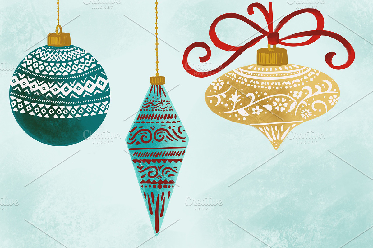 Retro Ornament Set, an Illustration by Work by Laura (Photo 2 of 4)