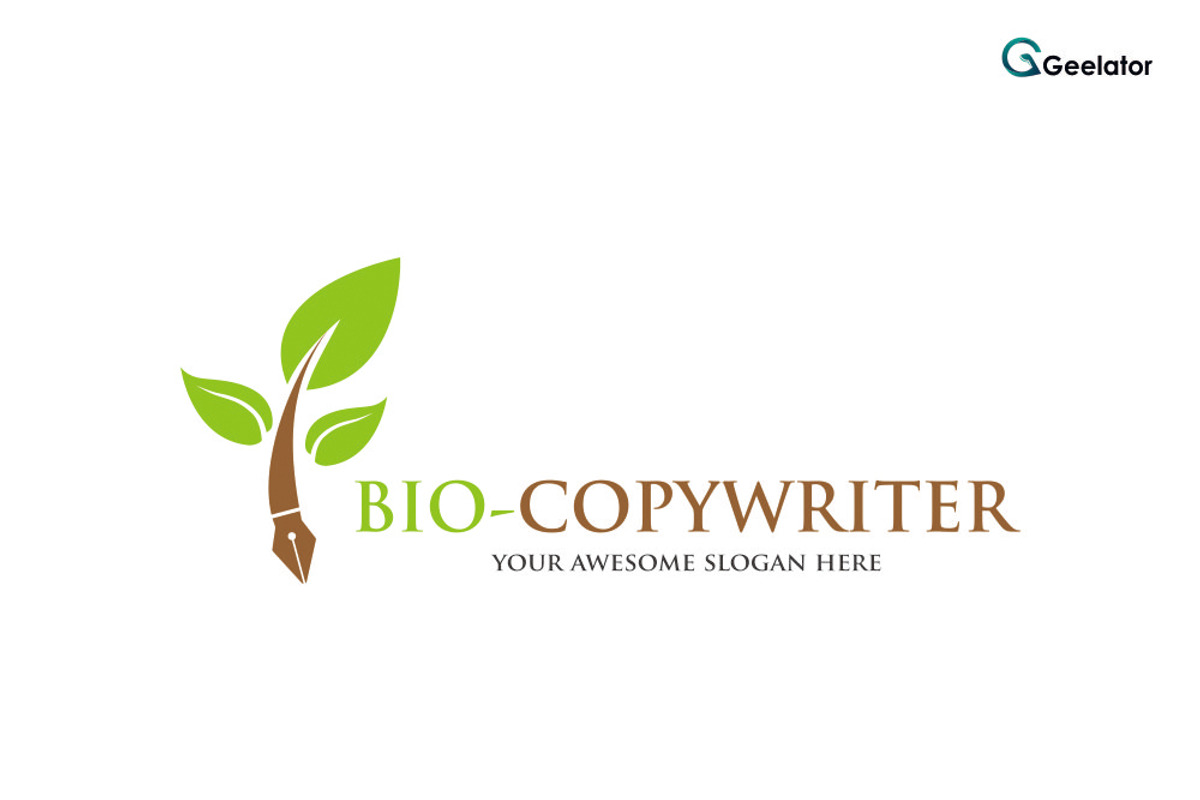 Bio-Copywriter Logo Template, a Branding & Logo Template by Geelator Studio