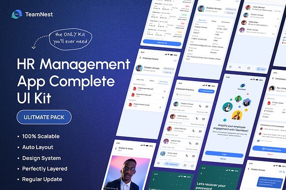 HR Management App Figma UI Kit preview 6