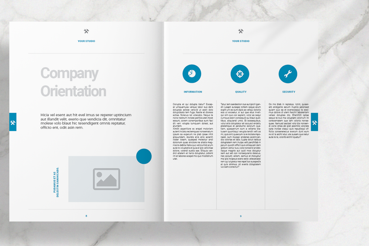 Blue Brochure Layout, a Brochure Template by Boris Cupac (Photo 6 of 8)