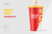 Soda cup mockup, a Cups & Container Mockup by BlackMockup (Thumbnail 1 of 8)