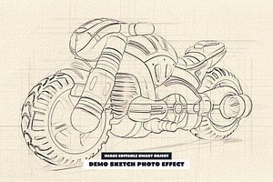 Demo Sketch Photo Effect, a Layer Style Add-On by dokudokunomi