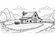 Rustic Farmhouse Vintage Set, an Illustration by BIPLOB EXPERT (Thumbnail 3 of 7)