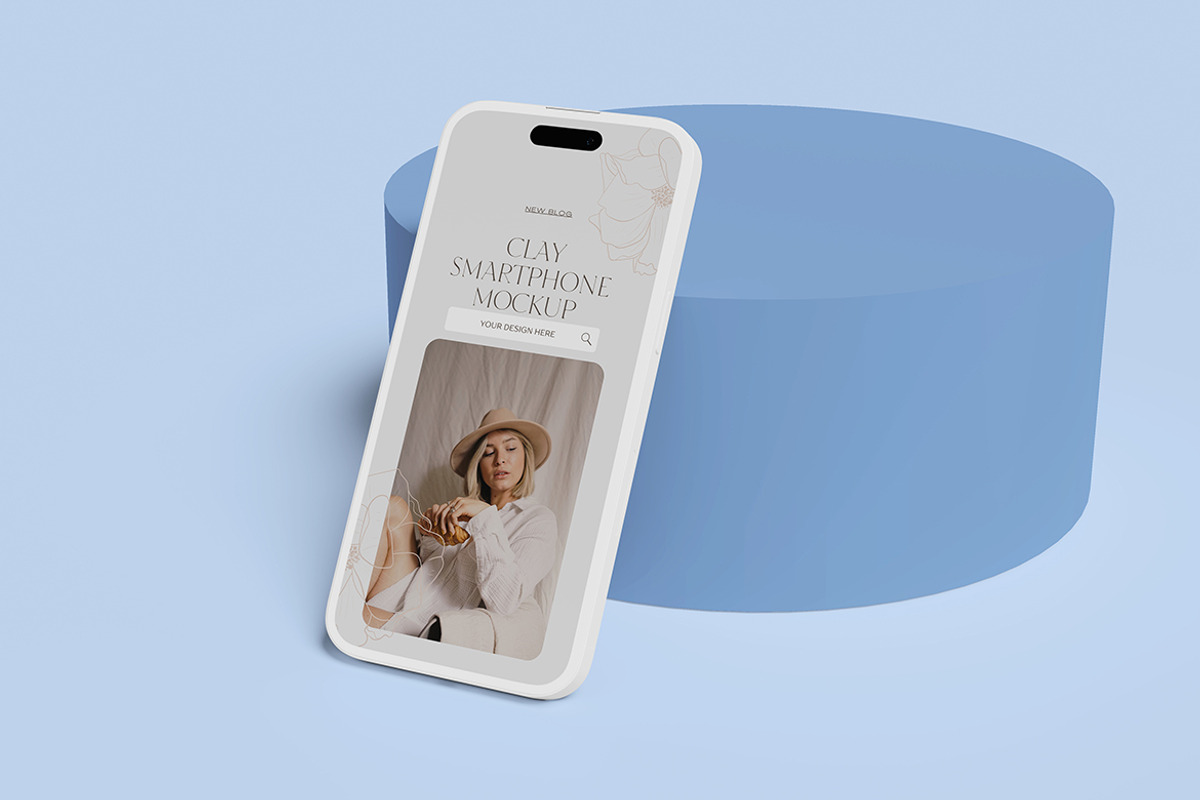 iPhone 14 Pro Clay Mockup, an iPhone Mockup by Indah (Photo 5 of 7)