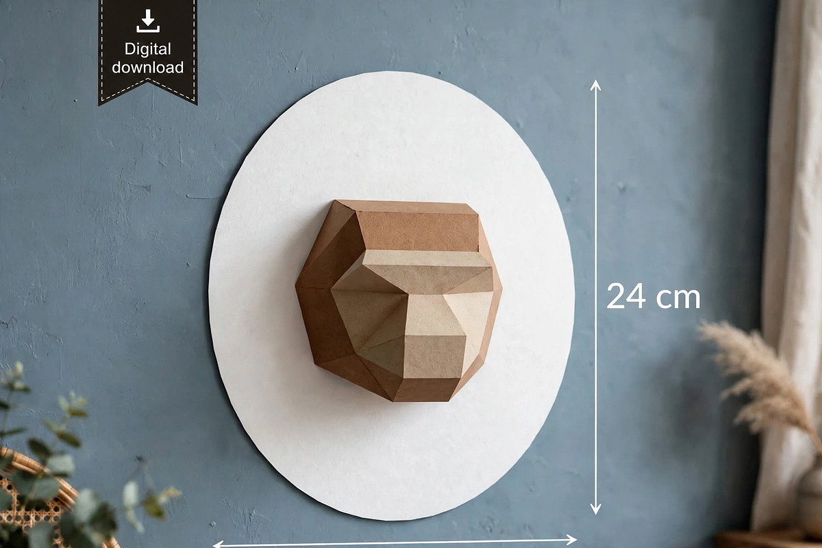 Monkey trophy - 3d papercraft, a Card Template by PAPER amaze (Photo 1 of 3)