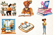 Book Lover Clipart, an Illustration by Libby Wishes (Thumbnail 4 of 5)