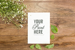 SET of 2 Rustic 5x7 Card Mockup 