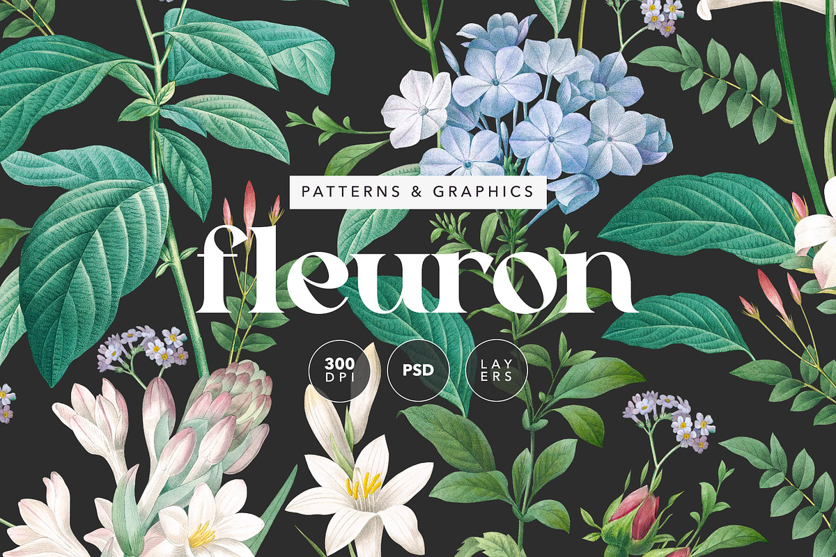 Botanical Nature English Pattern, a Pattern Graphic by likorbut (Photo 1 of 10)
