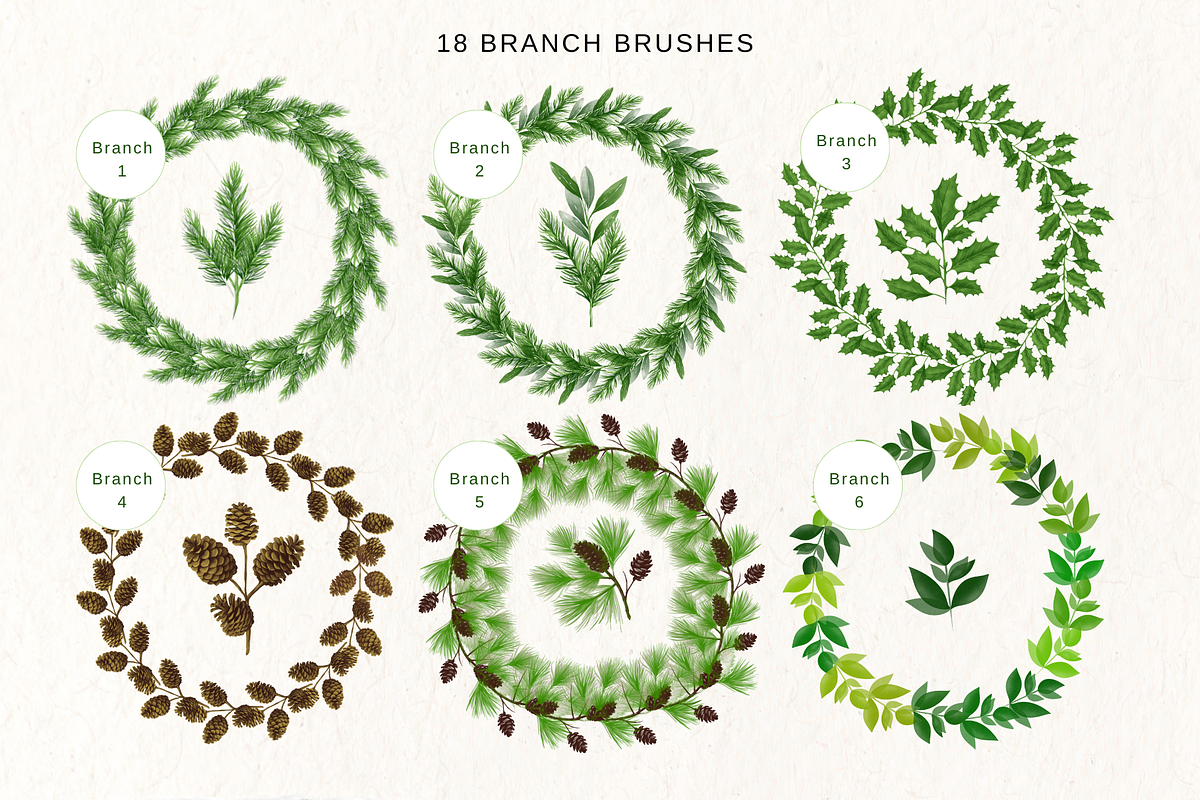 Christmas Procreate Brushes Bundle, a Brush Add-On by Red Ink (Photo 3 of 10)