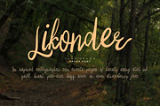 Likonder font, a Script Font by Anna Ozerina (Thumbnail 1 of 2)