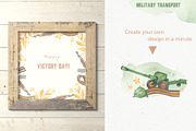 Military transport watercolor, a Transportation Illustration by Marina Ermakova (Thumbnail 5 of 9)