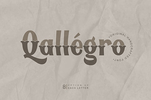 Qallégro | Original Handcrafted Font