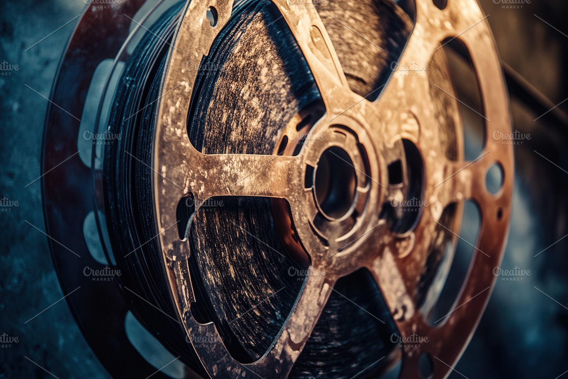 Film reel represents the golden age, a Photo by Pavel_design