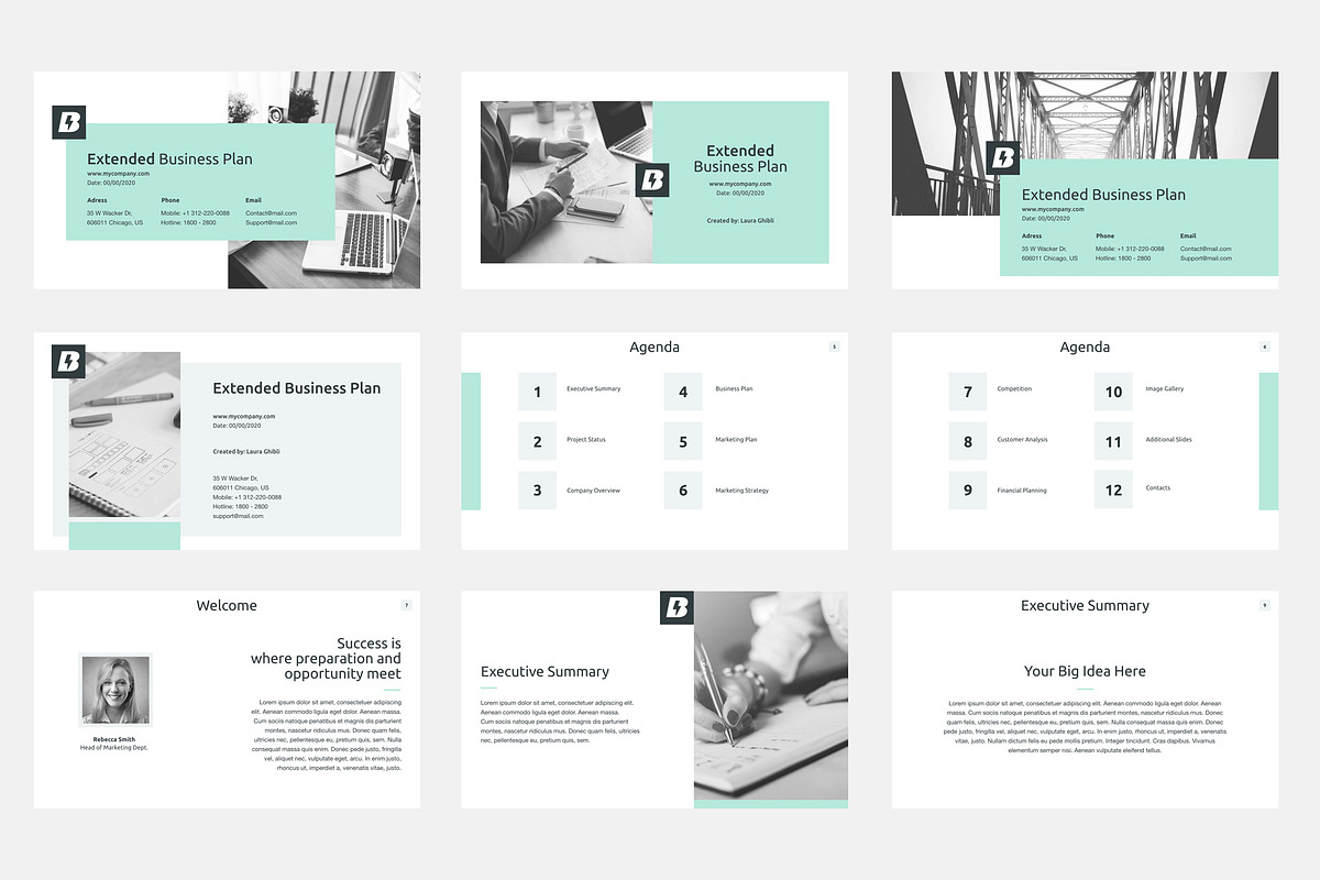 Extended Business Plan Keynote, a Presentation Template by JetzTemplates