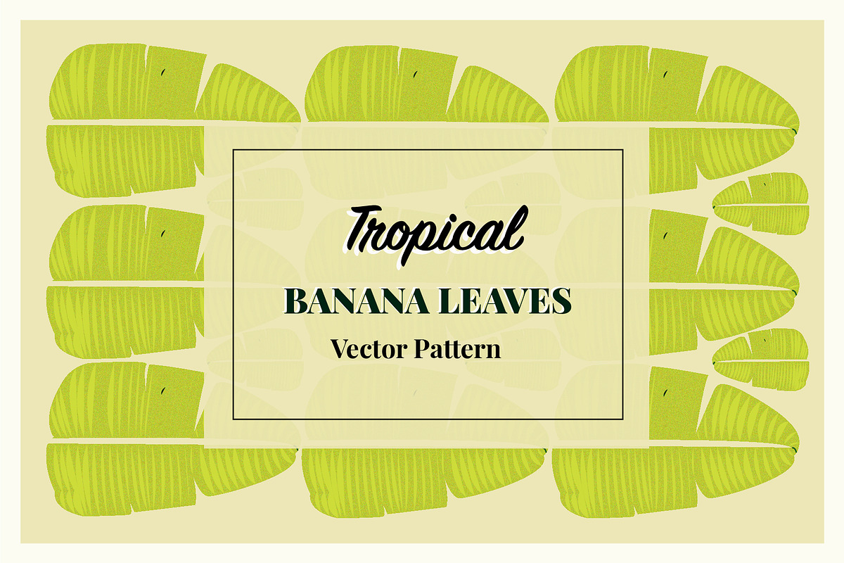 Tropical Banana Leaves Vector Patter, a Pattern Graphic by RedRiver Studio (Photo 4 of 6)