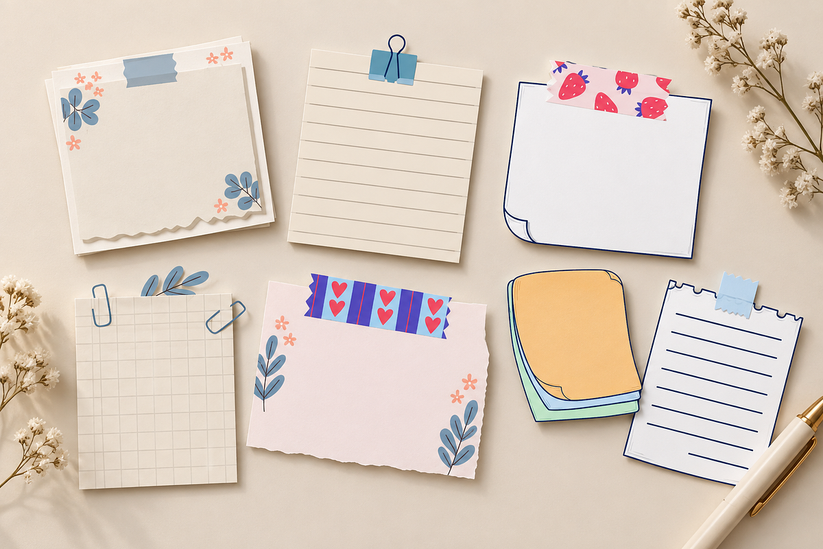 Notes & Washi Tape Illustrations, an Education Illustration by Anna Studio (Photo 10 of 11)