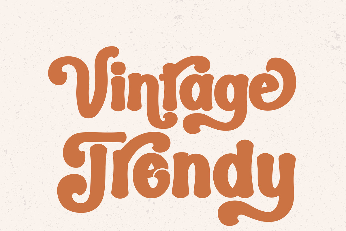 Groovy Vintage, a Sans Serif Font by Mini_World (Photo 6 of 8)