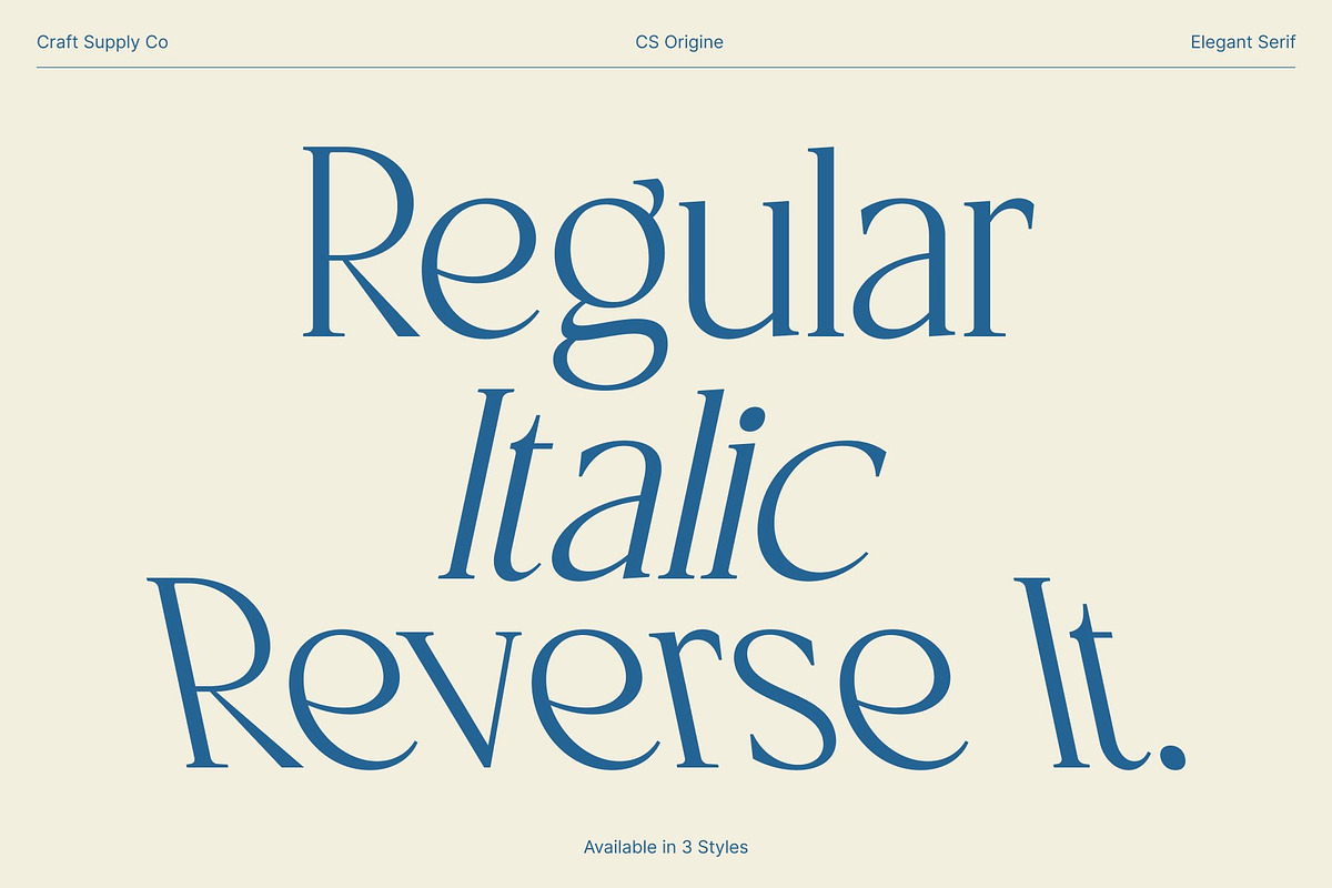 CS Origine – Elegant Serif Font, a Serif Font by Craft Supply Co. (Photo 3 of 8)