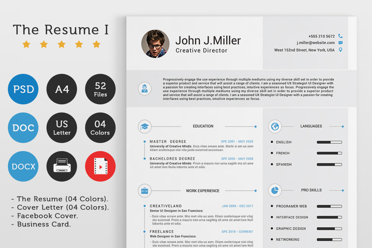 The Resume I, a Resume Template by CodePower (Photo 1 of 4)