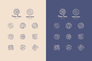 logos or tattoos with a map
