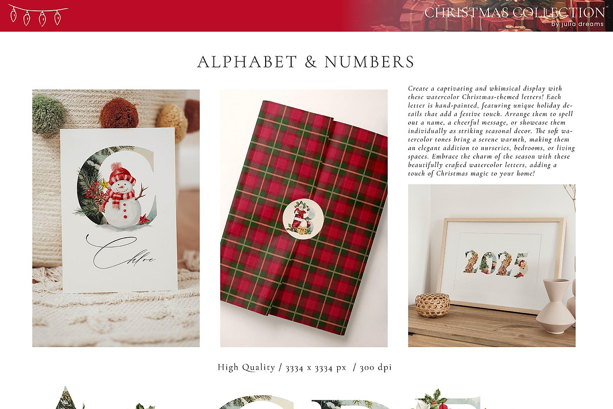Christmas Watercolor Collection, a Graphic by Julia Dreams (Photo 4 of 11)