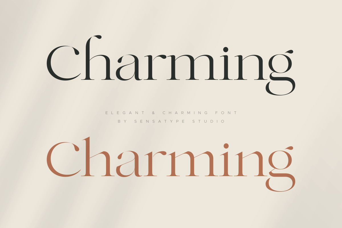 Charming - Classy & Decorative Font, a Serif Font by Sensatype (Photo 21 of 21)