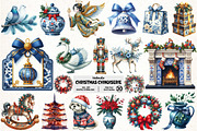 Christmas Chinoiserie Sublimation, an Illustration by Pixels.Craft (Thumbnail 1 of 7)