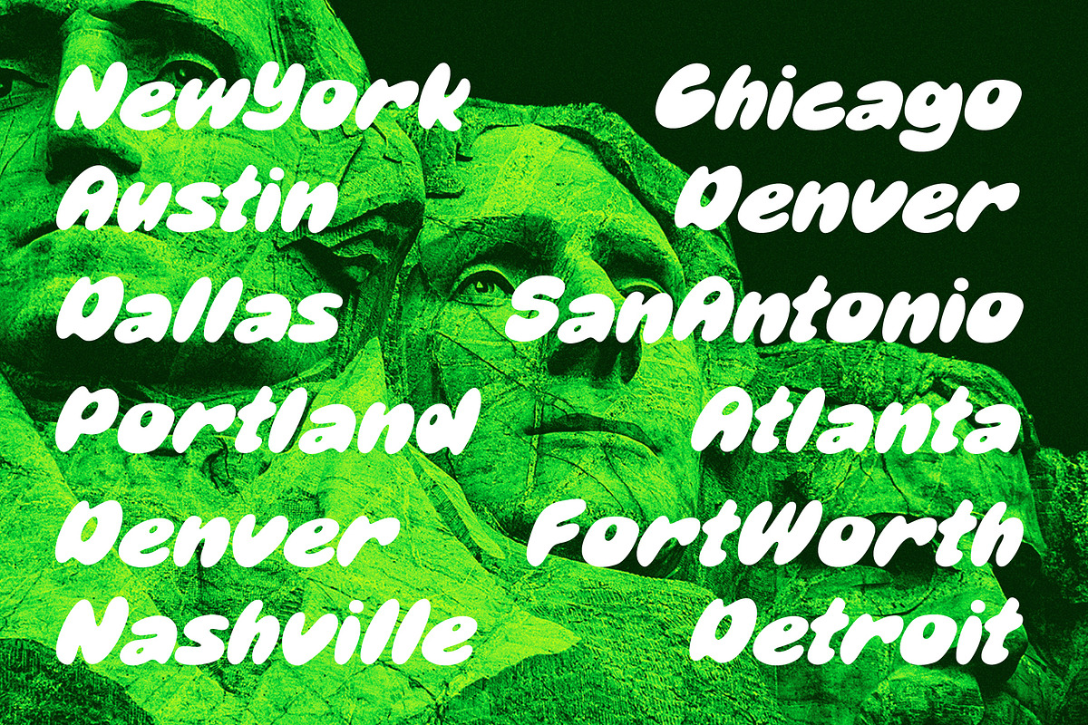 Raivol - Bubble Display Font, a Sans Serif Font by MooneseyeType (Photo 6 of 10)