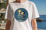 Sweet Baby Penguin Stained Glass Cli, an Illustration by SVGArt (Thumbnail 7 of 8)
