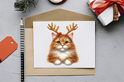 Christmas Cute Cat Sublimation Clipa, an Illustration by RobertsArt (Thumbnail 5 of 7)