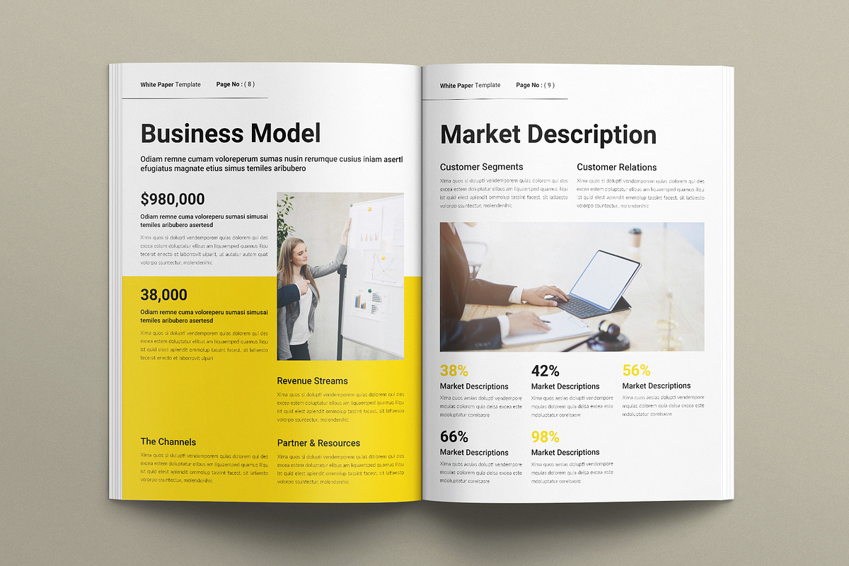 Digital White Paper Template, a Brochure Template by E-Type (Photo 4 of 7)