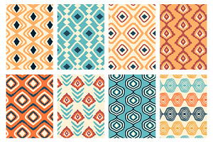 32 IKAT Vector Seamless Pattern Pack