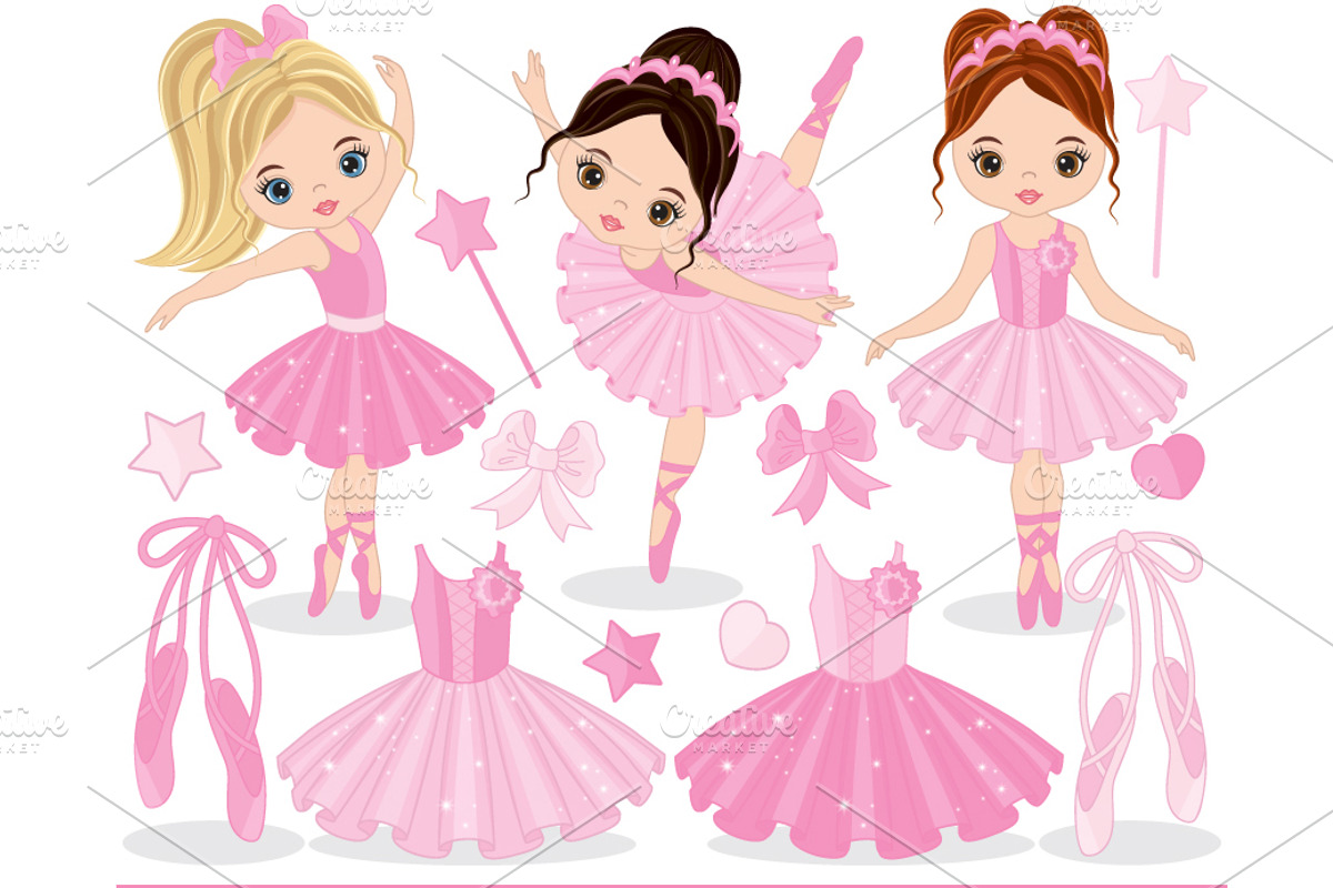 Vector Ballerina Clipart, an Illustration by TheCreativeMill (Photo 1 of 3)