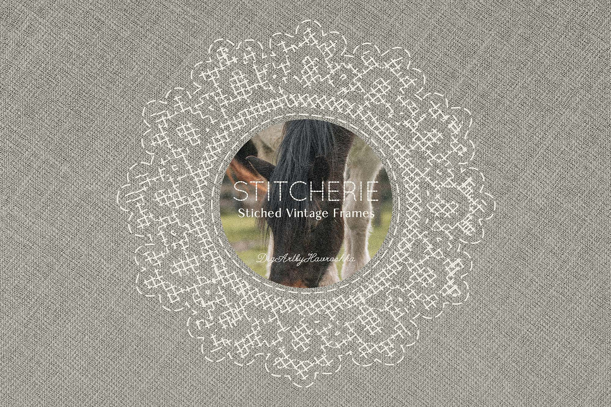 Stitcherie – Stitched Vintage Frames, an Object Graphic by DigARTbyHavroshka (Photo 17 of 18)