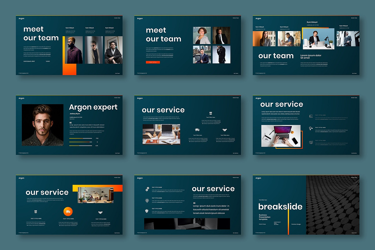 Argon - Business Google Slide, a Presentation Template by Dens Creative Studio (Photo 3 of 7)