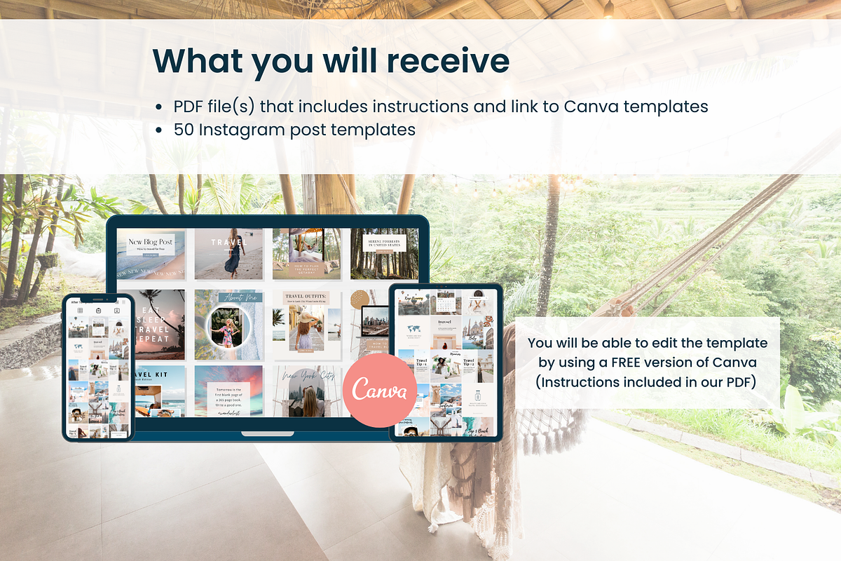 50 TRAVEL Instagram Templates 2026, a Social Media Template by SocialMediaTemplate (Photo 7 of 8)
